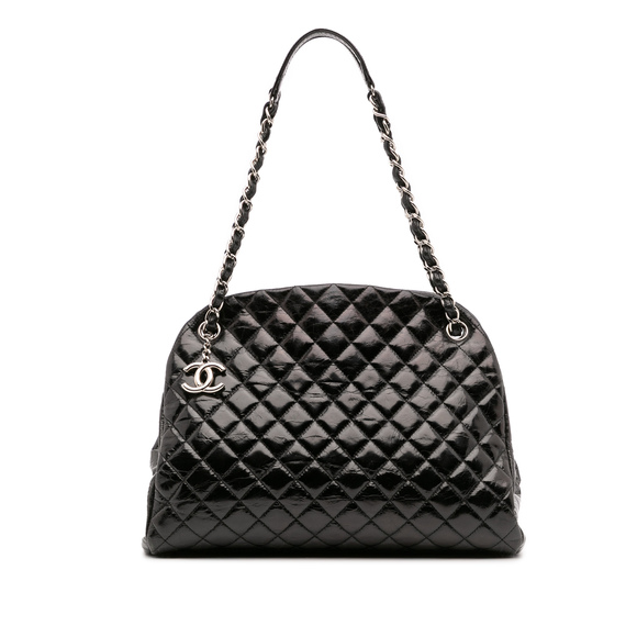 Pre-Loved Chanel Large Aged Calfskin Just Mademoiselle Bowling Bag - Picture 1 of 12